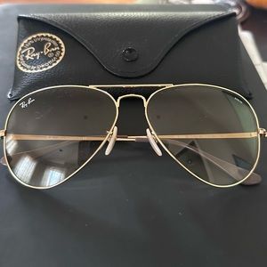 Ray-Ban aviators , light brown glass, unisex